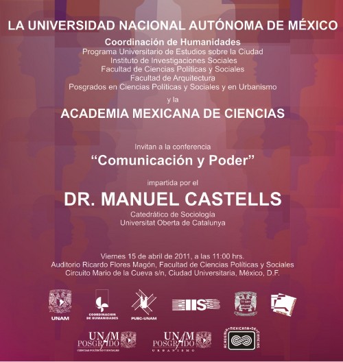 Conferencia Comunicación y poder, Manuel Castells