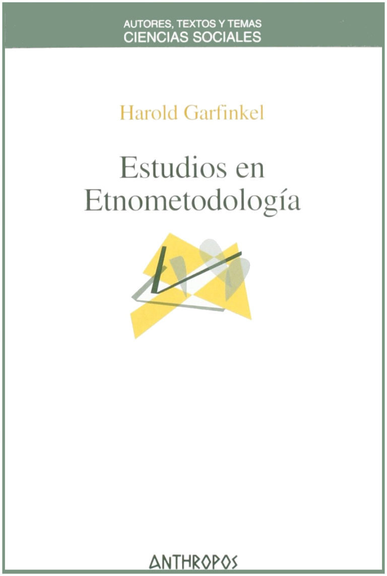 Download Studies in Ethnomethodology Harold Garfinkel PDF