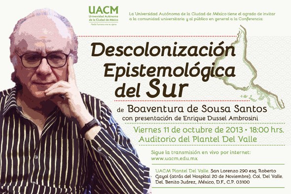 Boaventura de Sousa en la Universidad Autónoma de la Ciudad de México