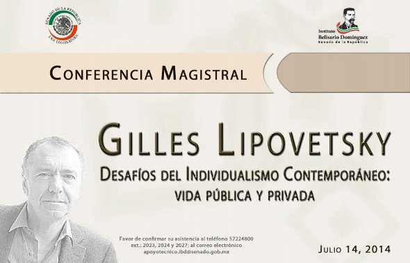 Gilles Lipovetsky en la Ciudad de México