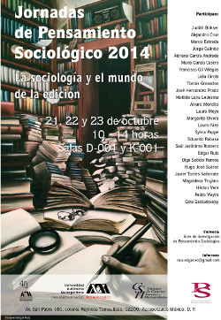 Jornadas de Pensamiento Sociológico 2014 en la UAM-A, Ciudad de México