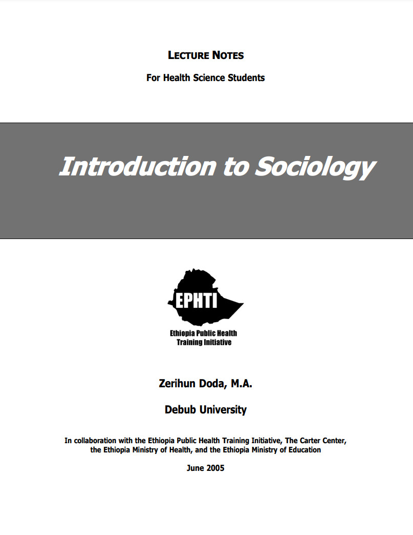 introduction to sociology doda Zerihun