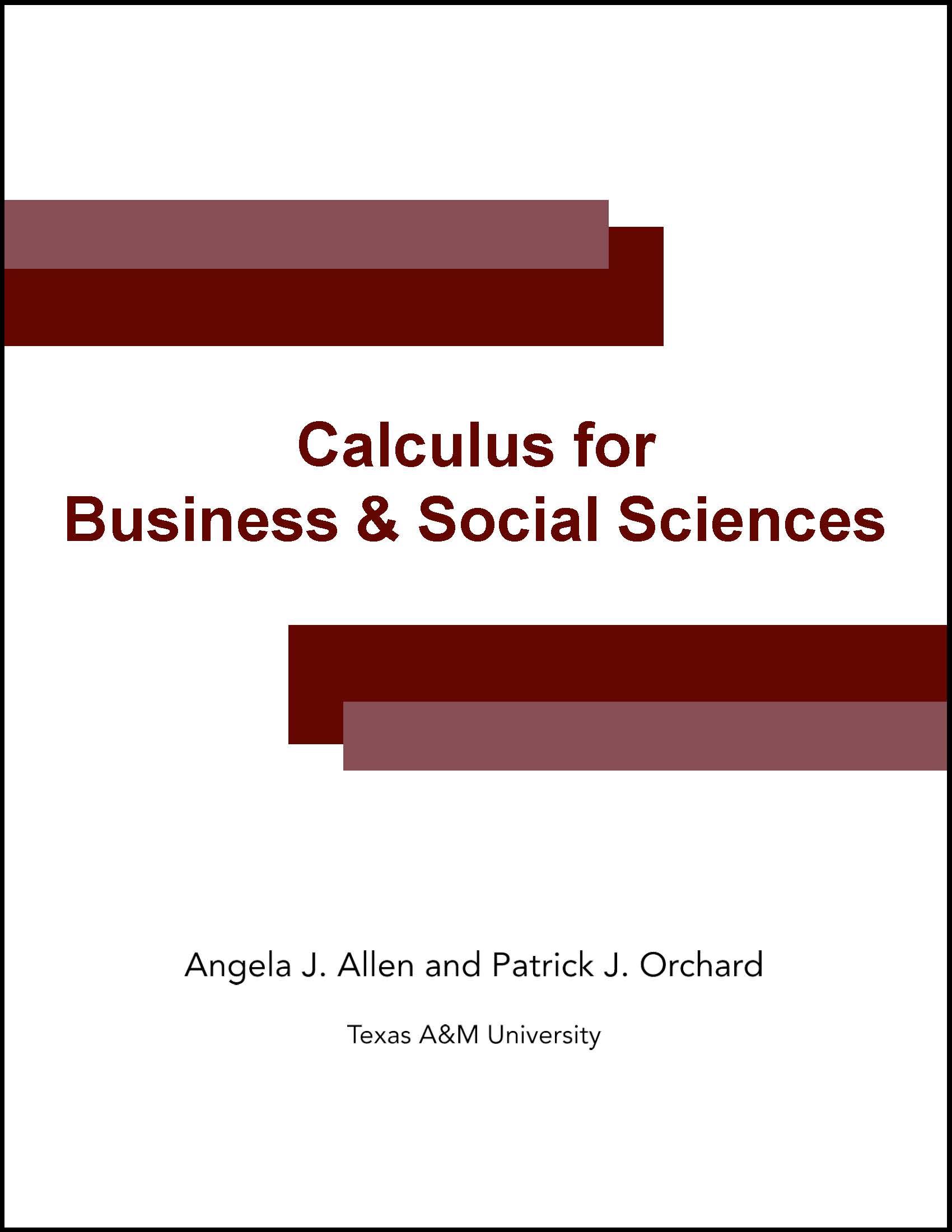 calculus for business and social science book cover