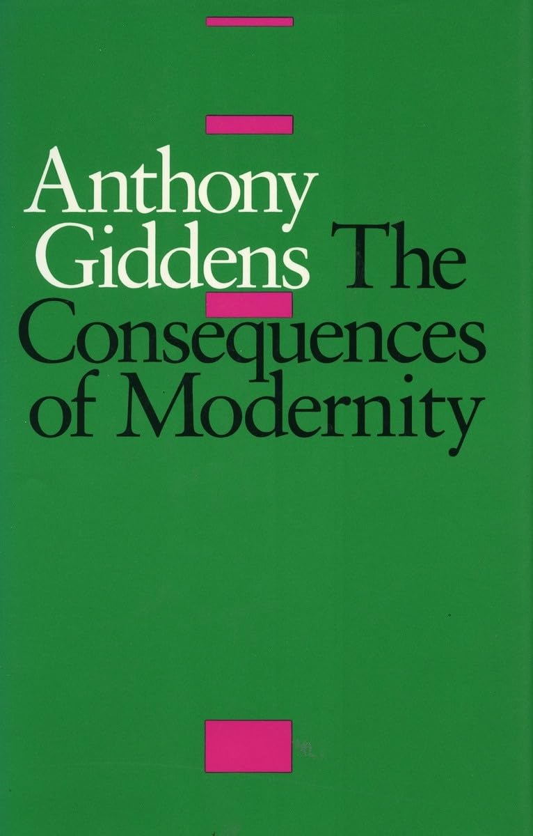 consequences of modernity by anthony giddens book cover