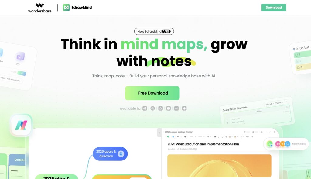 EdrawMind suite mapas mentales con inteligencia artificial